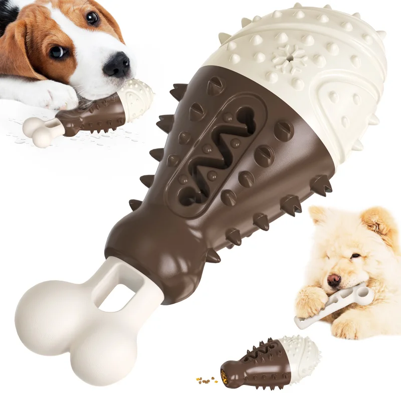 

Dog Toothbrush feeder Pet Molar Bite Toys Dental Care Brushing Chew Stick Pets Tooth Cleaning for Large, Medium and Small Dogs