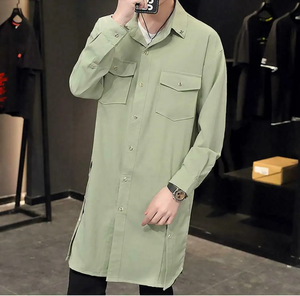 

Мужской Свободный Тонкий Повседневный Тренч в японском стиле, верхняя одежда, длинные куртки, верхняя одежда