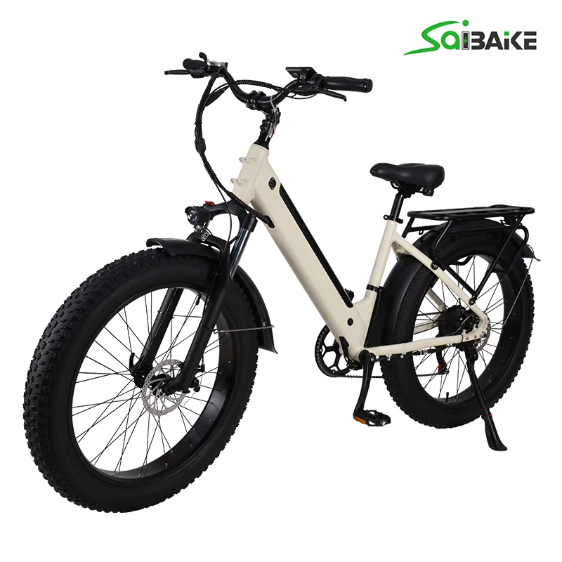 

Duty Free Electric Bike 750W 48V 10AH Lithium Battery 4.0 Fat Ebike Fatbike Adult Bikes Shimano 7-Speed City Bike 26inch e bike
