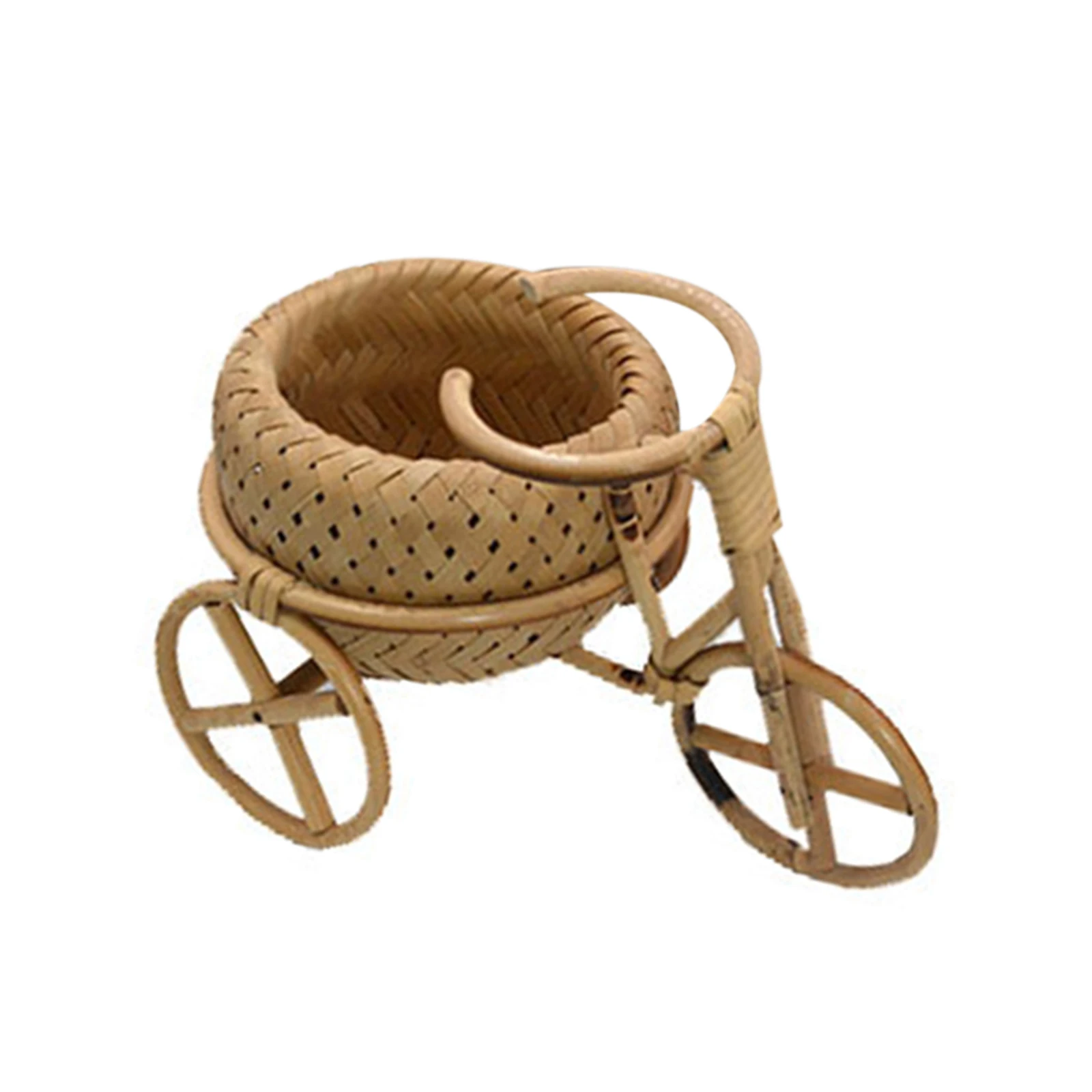 

Tricycle Flower Basket Bicycle Flower Plant Pot Rattan Basket Stand Storage Basket for Home Office Gift tricycle tricycle