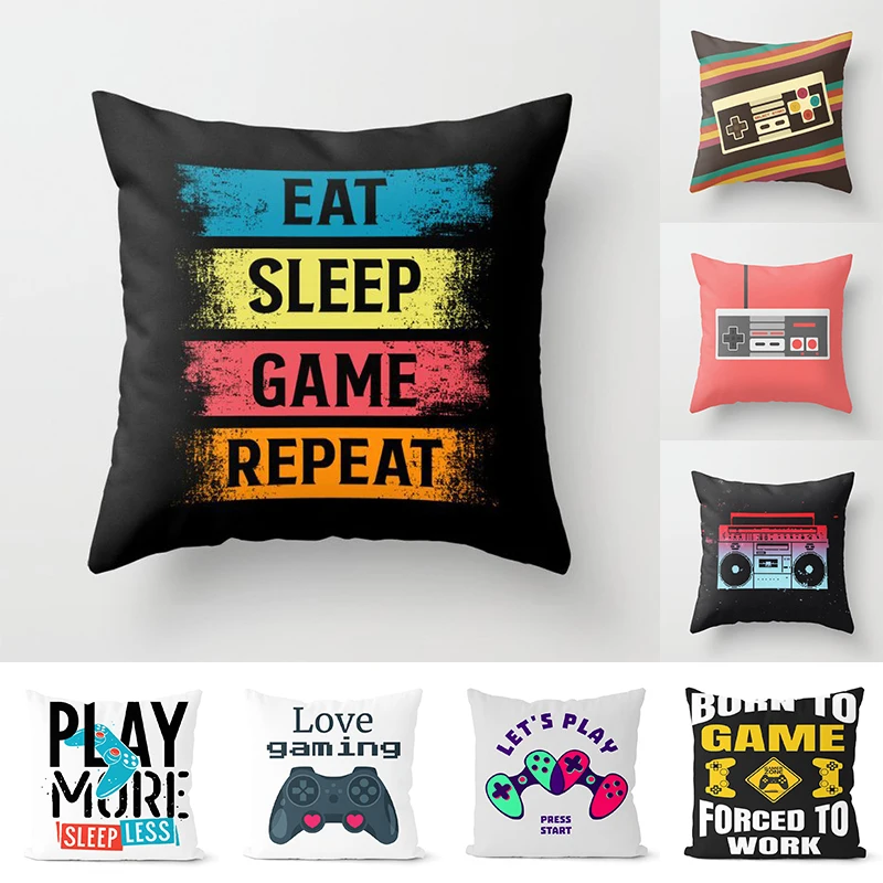 

Retro Super Hot Game Fans Video Gamepads Cushion Cases Games Decorative Pillows Case Livingroom Sofa Couch Bed Car Throw Pillows