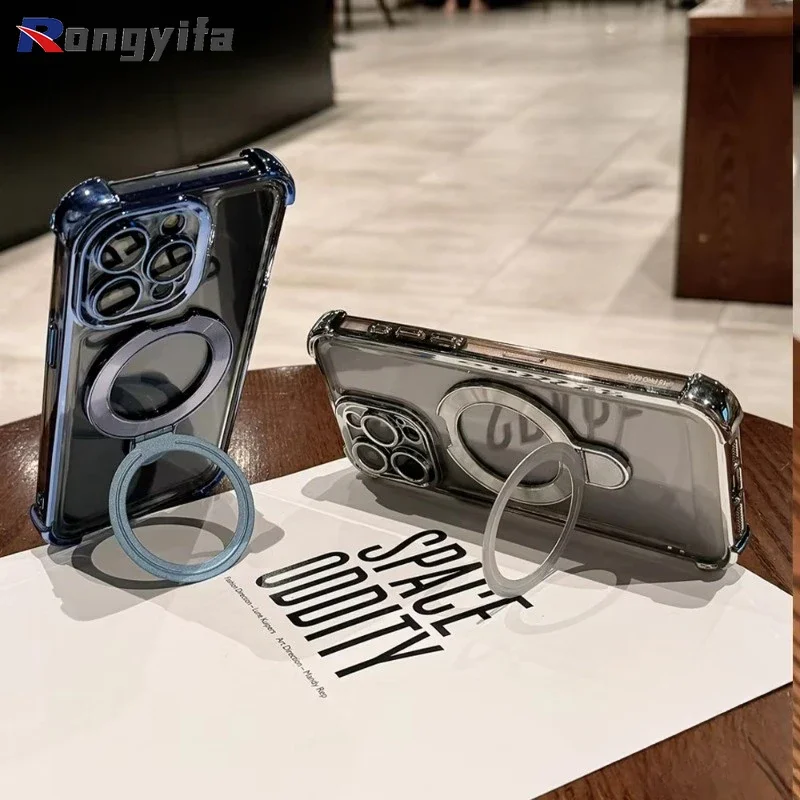 Магнитный прозрачный чехол для Vivo V40 V30 V29 Pro Y28S Y18 Y18E Y03 Y36T Y20T Y20A Y12A T2 усиленный