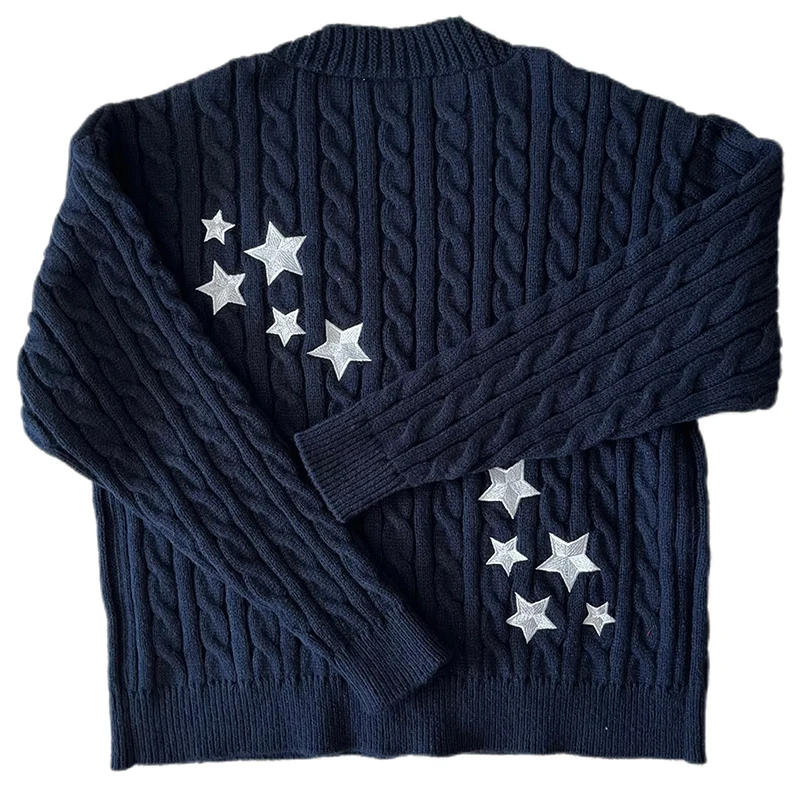 Женский вязаный кардиган с V-образным вырезом и длинными рукавами