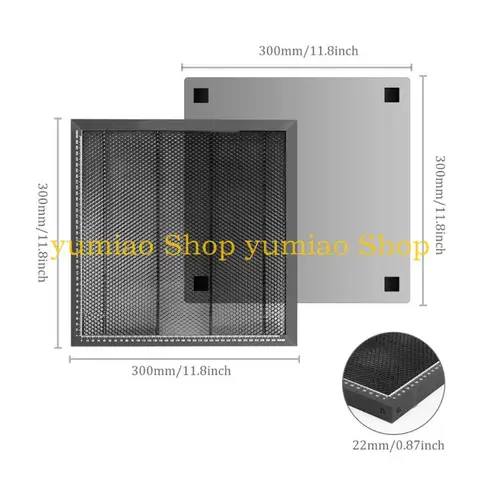 Алюминиевая рабочая поверхность для гравировальных станков 300x300 мм