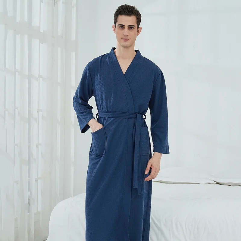 Couple Men's Robe Waffle Soft Bathrobe WInter Autumn Sleepwear Homewear For Couples Pyjama Pajama Robe