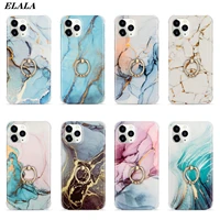 luxury marble case for iphone 12 mini 11 pro xs max se 2020 xr 7 8 plus bracket coque soft shockproof bumper hacd pc back cover
