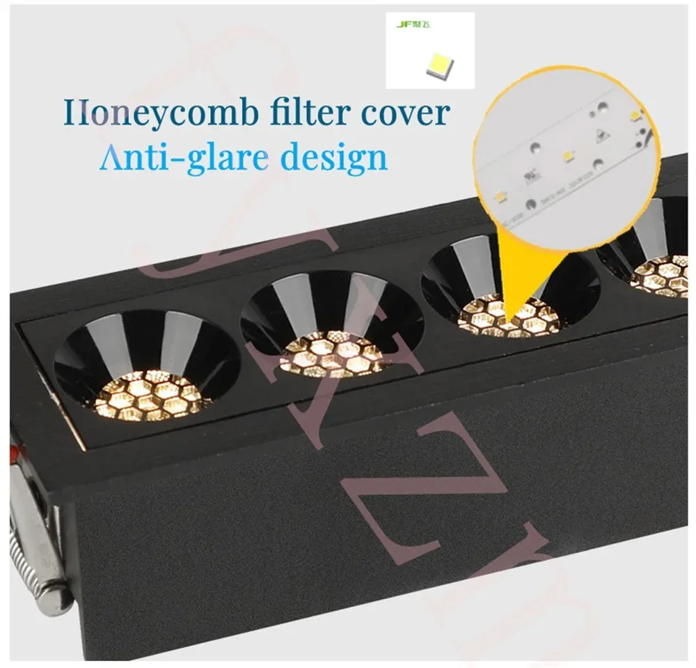 DALI Встраиваемый антибликовый линейный светильник с регулируемой яркостью 5 Вт 10