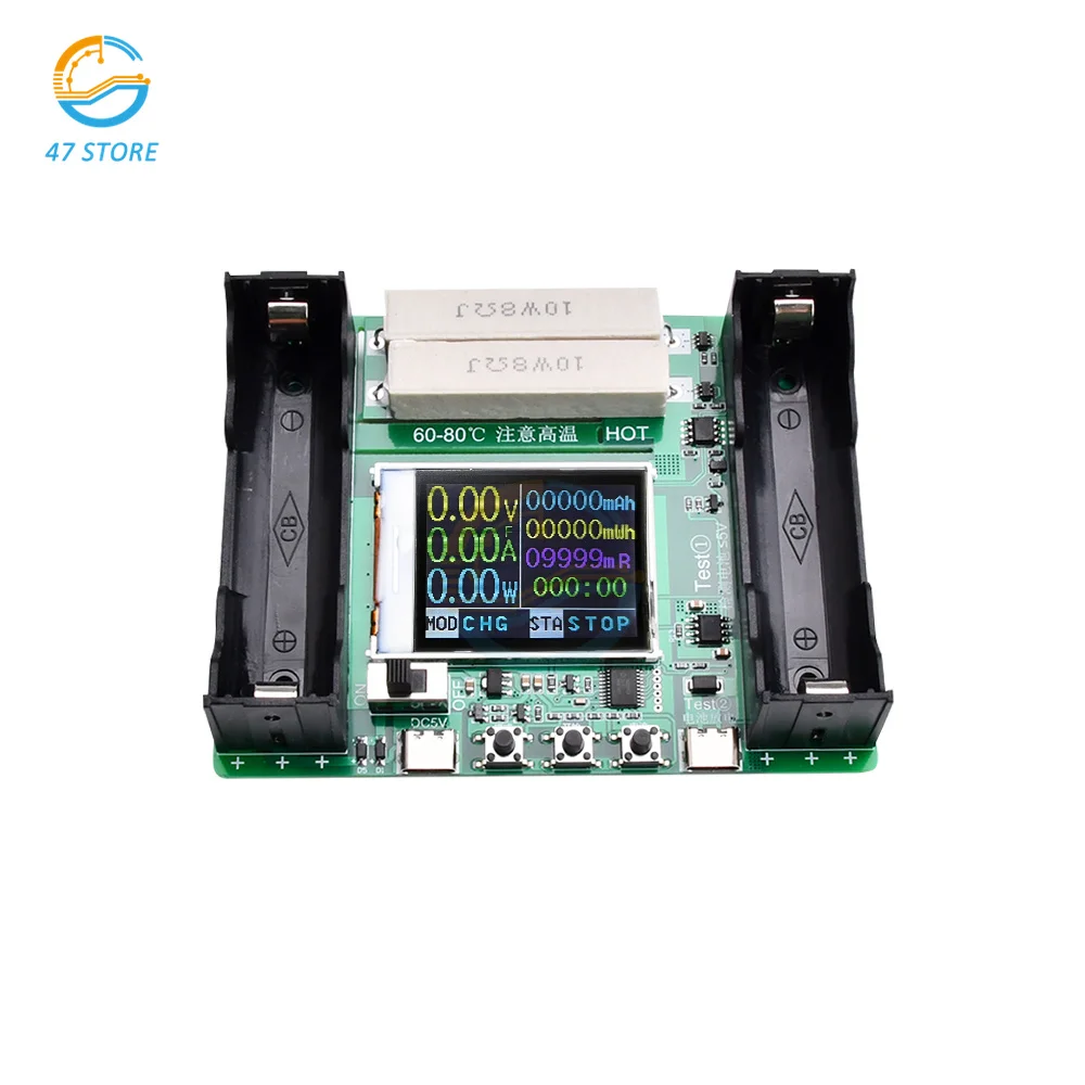 

Модуль тестера емкости литиевого аккумулятора 18650 с ЖК-дисплеем, модуль измерения емкости, детектор внутреннего сопротивления