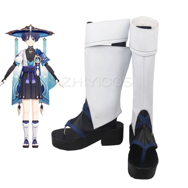 Новая игра Genshin Impact обувь для косплея Wanderer ботинки карнавальная Хэллоуина женщин