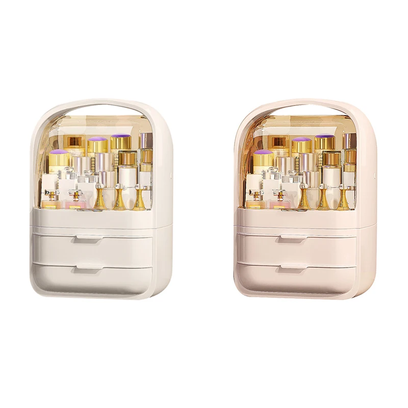 

Модная вместительная косметичка, ящик для косметики и украшений, домашняя коробка для хранения, многофункциональный дорожный органайзер д...