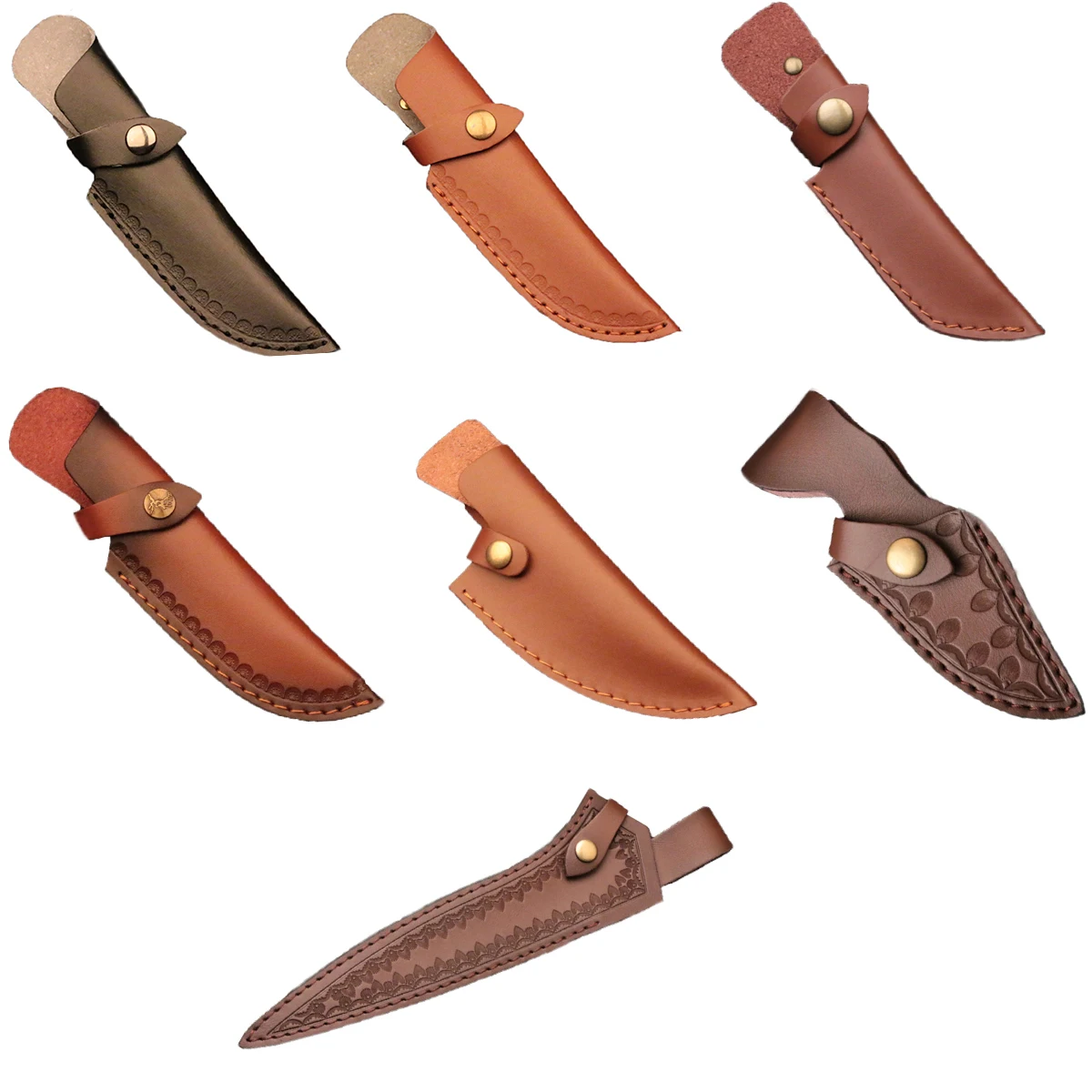 

Retro Genuine Leather Straight Knife Sheath Scabbard Pouch Belt Clip Holder Case