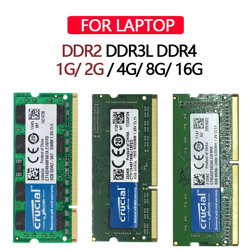 Оперативная память Cru DDR3L 2 ГБ 4 8 16 1333 PC3 12800 1600 МГц DDR2 667 DDR4 2666 ОЗУ для ноутбука ddr3l SODIMM