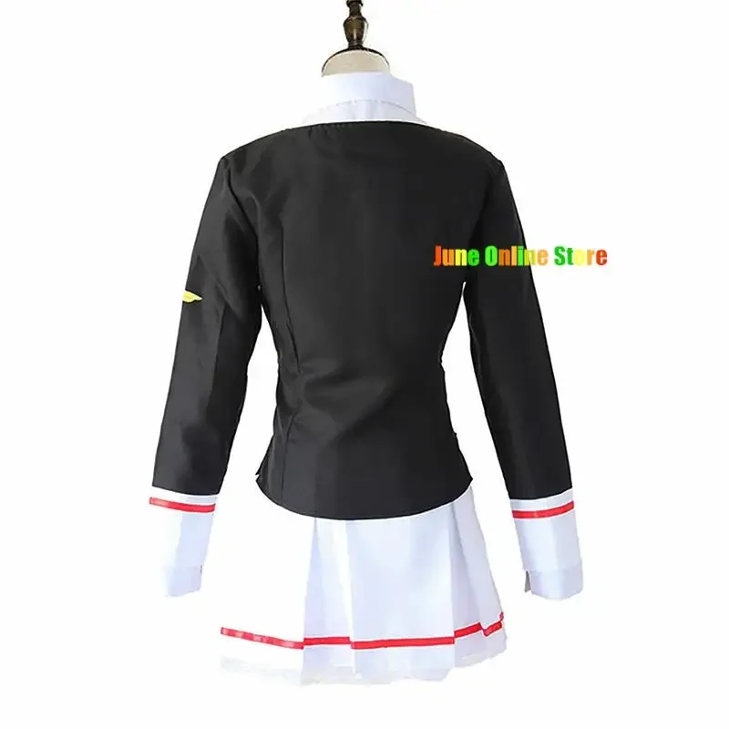 KINOMOTO SAKURA Косплей Костюм Аниме Card Captor Женская школьная форма для девочек Пальто