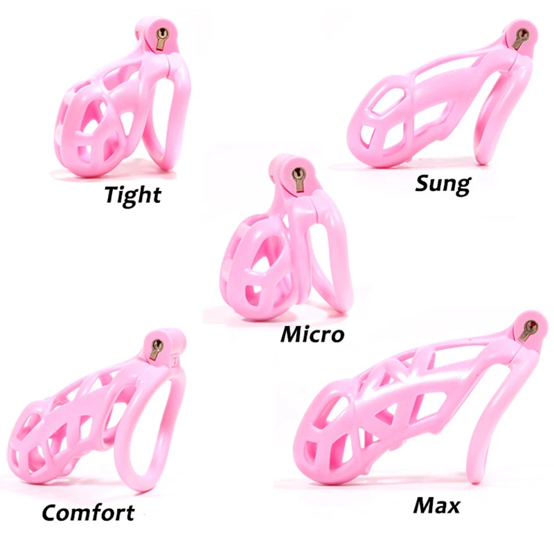 2022 High Quality Pink Cobra Male Chastity Device With 4 Arc Rings,Cock Cage,Restraint Penis Cage,BDSM Sex Toys For Man Gay