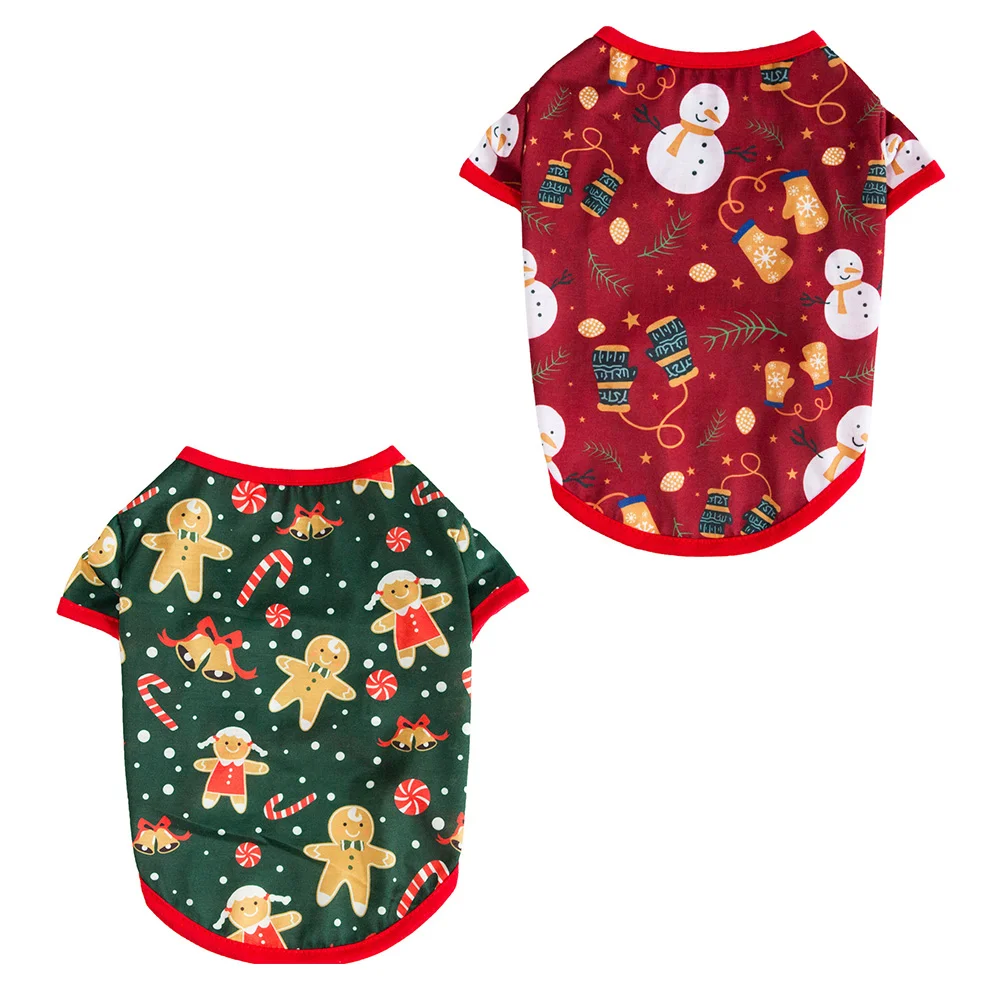 

Dog Christmas Clothes Petdogs Cat Apparel Shirts Puppy Shirtfunny Sweater Costume Vest Pajamasjumper Cats Festival Costumes