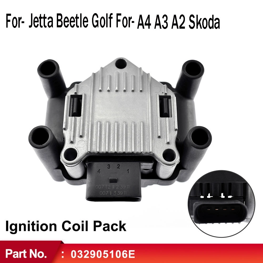 Катушка зажигания 032905106 B для Jetta Beetle Golf Audi A4 A3 A2 Skoda Д E