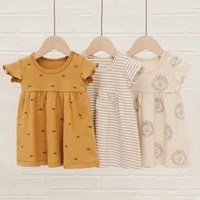 infant baby girl dress summer fashion print cotton princess dresses european american style short sleeve kids clothes girls 0 2y