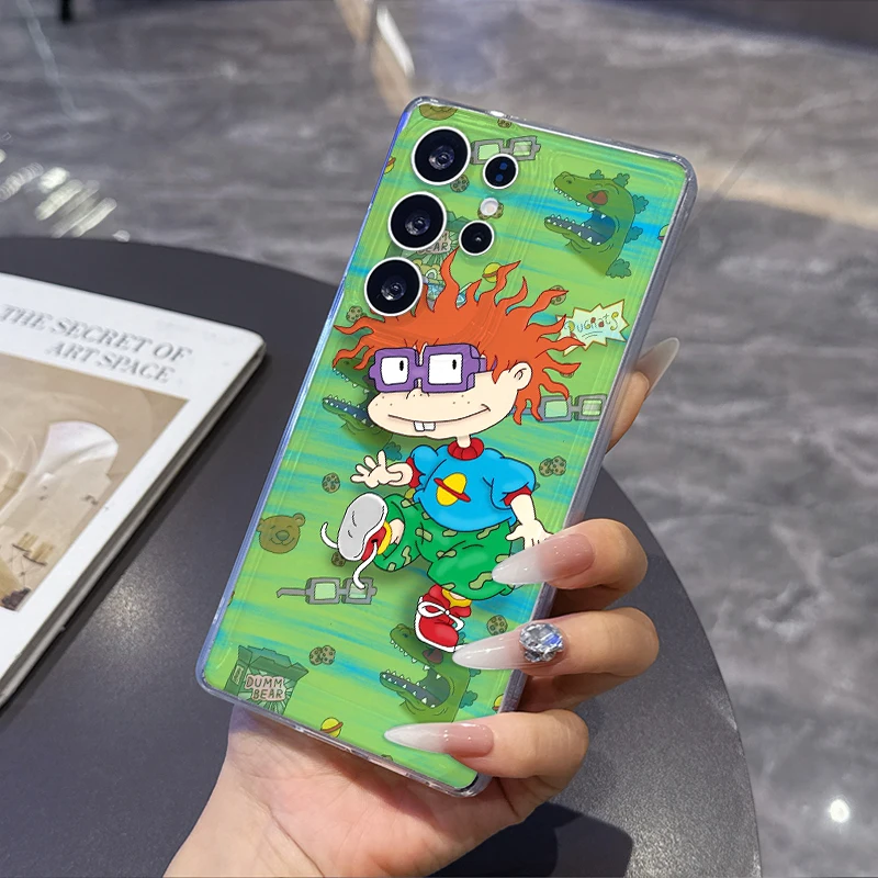 Фото Мягкий чехол для телефона с забавным рисунком R-Rugrats для Samsung Galaxy S26 S25 Edge S24 S23 Ultra S21 S20 FE S22 Plus + задняя крышка с рисунком №2