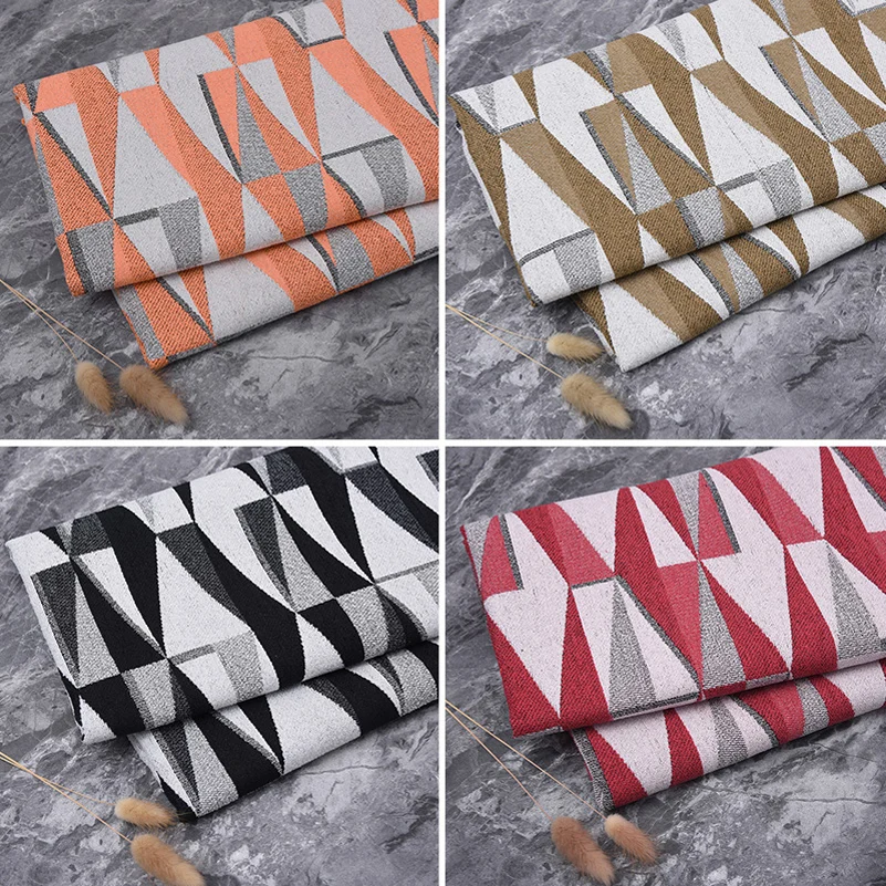 Ткань синель для обивочной ткани геометрический жаккард домашний декор ткань