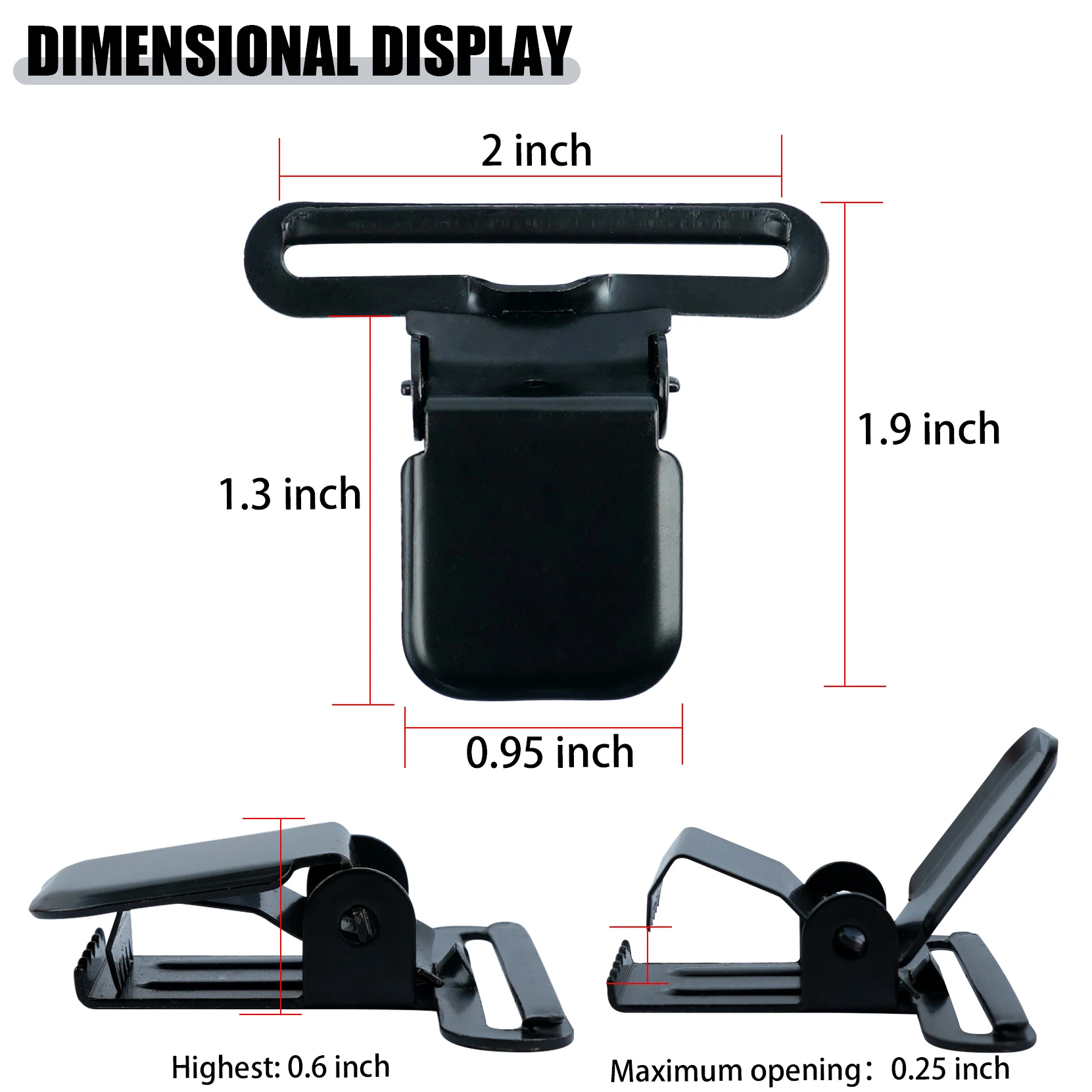 KUNN 2-дюймовые металлические зажимы для подтяжек сменные сверхпрочные крепежные