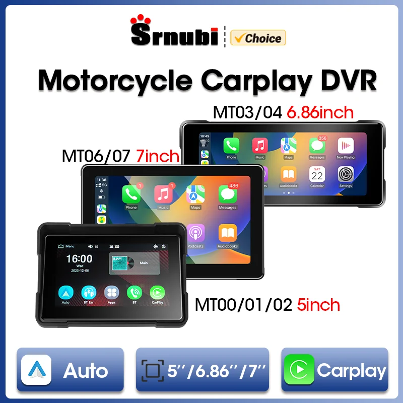 Srnubi Портативный Мотоциклетный Видеорегистратор 5 Дюймов/6