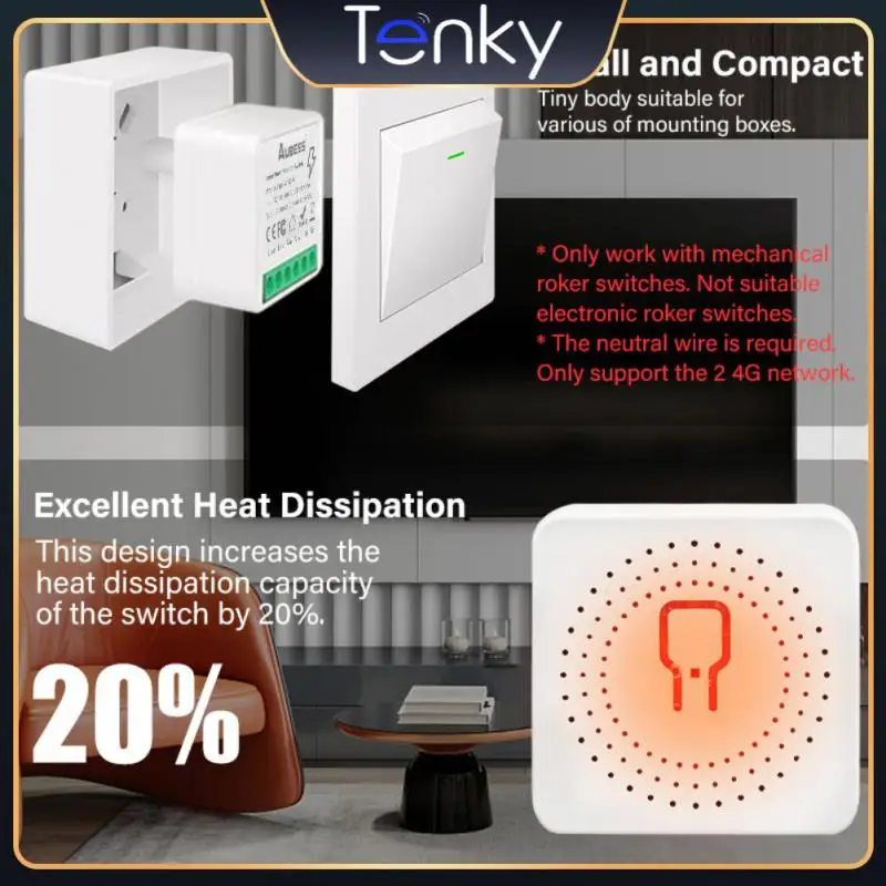 

Timer Wireless Switch Tuya Wifi Tuya Smart Switch Module With Energy Monitor 16a 2-way Control Smart Life Control Timer Alexa