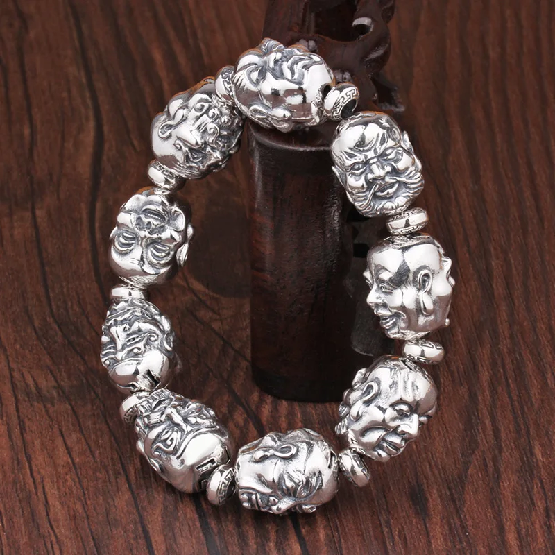 

Se New National Tide Retro Eighteen Arhat Bracelet Beads Men's Domineering Personality Jewelry Charms for Jewelry Bead Bracelets