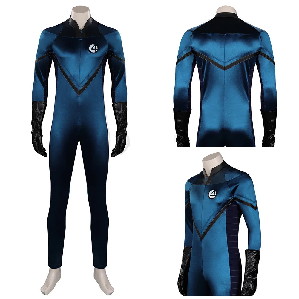 Fantastic Cosplay Four Mister Fantastic Reed Richards Cosplay Costume Jumpsuit Outfits Halloween Carnival Suit
