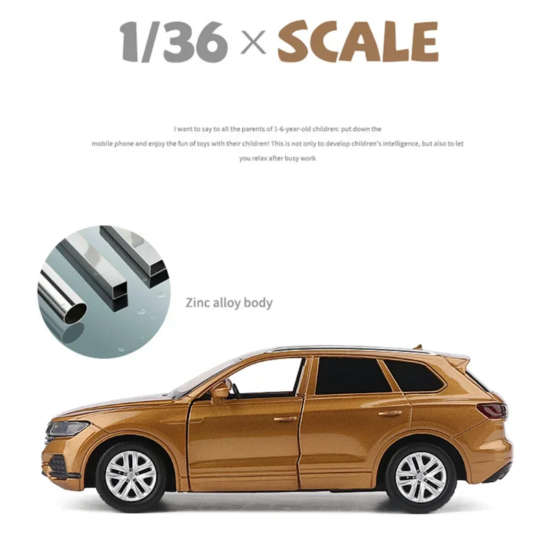 Модель автомобиля из сплава с изображением Volkswagen Touareg SUV 1:36