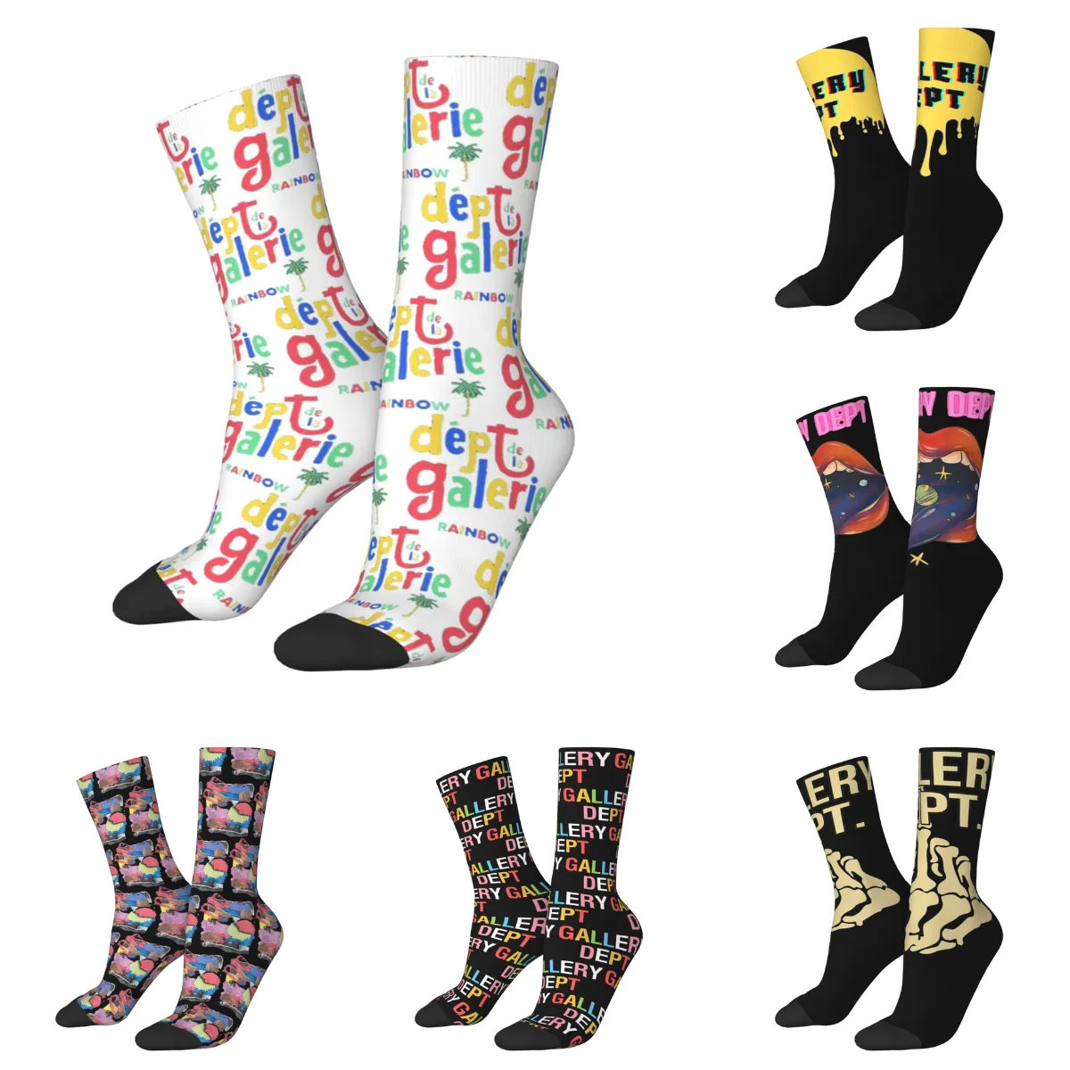 Depts модные носки с логотипом популярные повседневные чулки G-Gal-lerys осенние