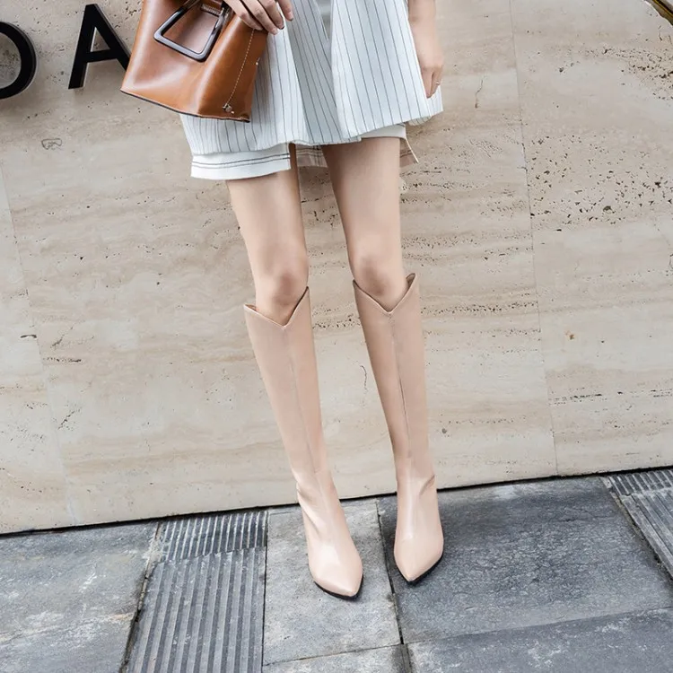 

Ботинки большого размера, осенне-зимние ковбойские ботинки с острым носком, на толстом каблуке, удобные, увеличивающие рост