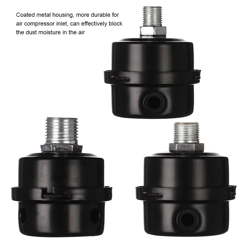Silencer Threaded Connector Blower Intake Noise Muffler Machine Hardware Vacuum Pump Repair 16mm