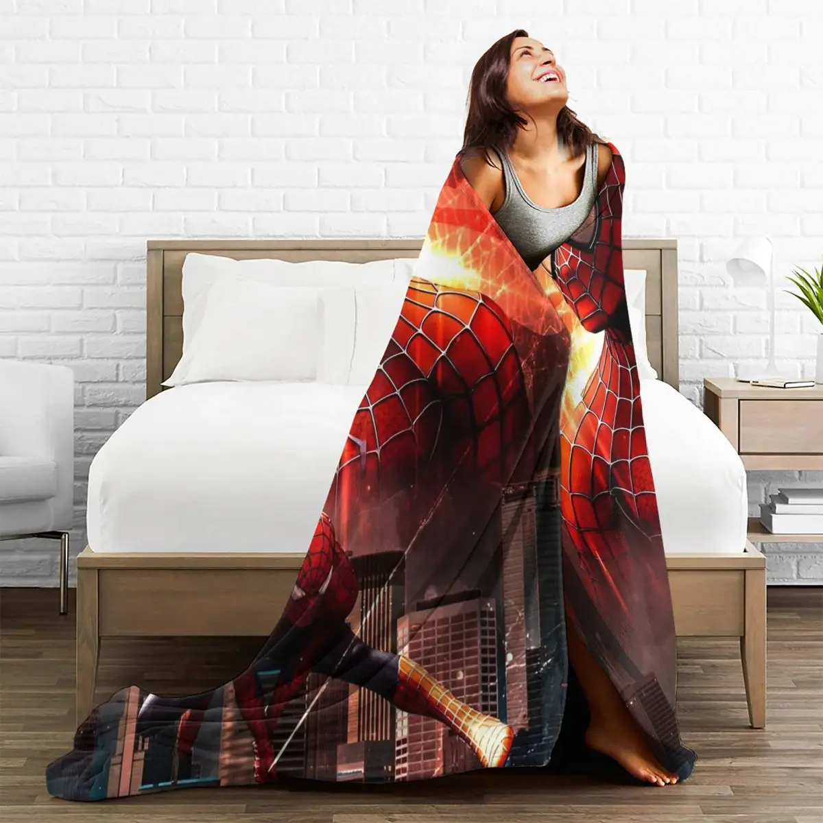 Комикс Человек-паук красивое крутое одеяло флисовый принт мультфильм аниме