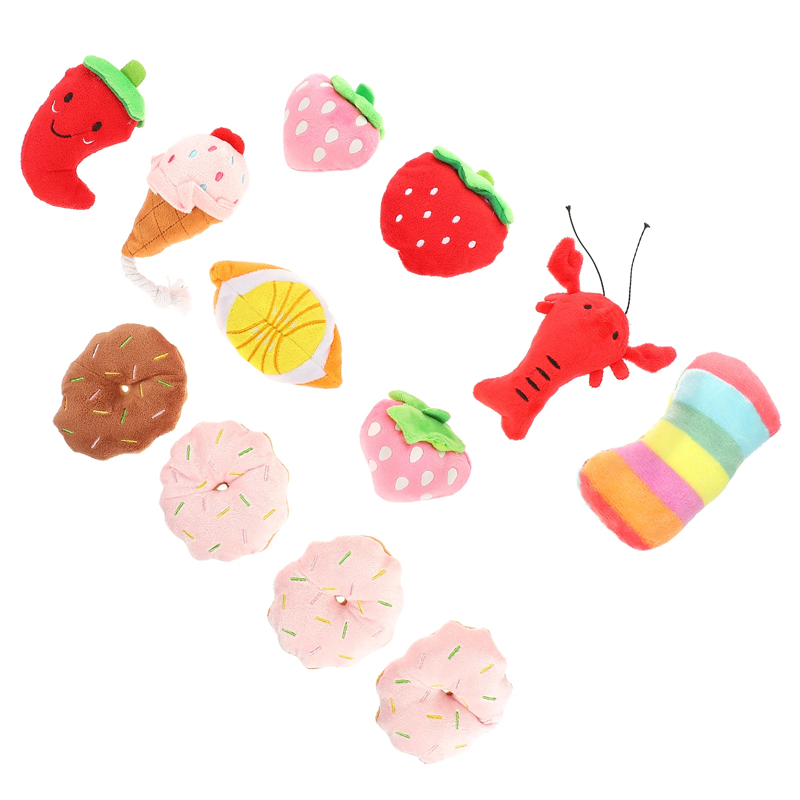 

12 Pcs Dog Toys Set Funny Dog Chew Toys Sound Reducing Dogs Loneliness Plush Dog Squeaky Toys Set