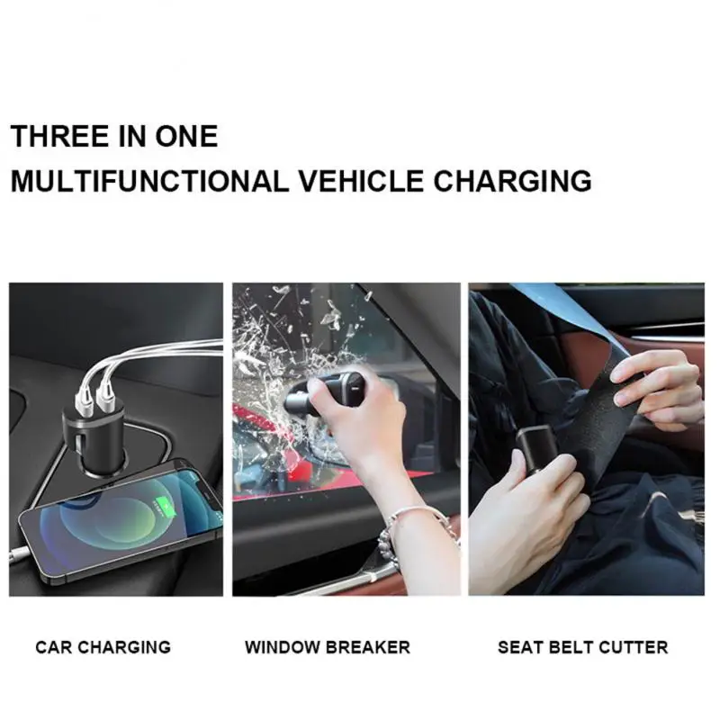 

3 в 1, автомобильное зарядное устройство с цифровым дисплеем, 4,8 А