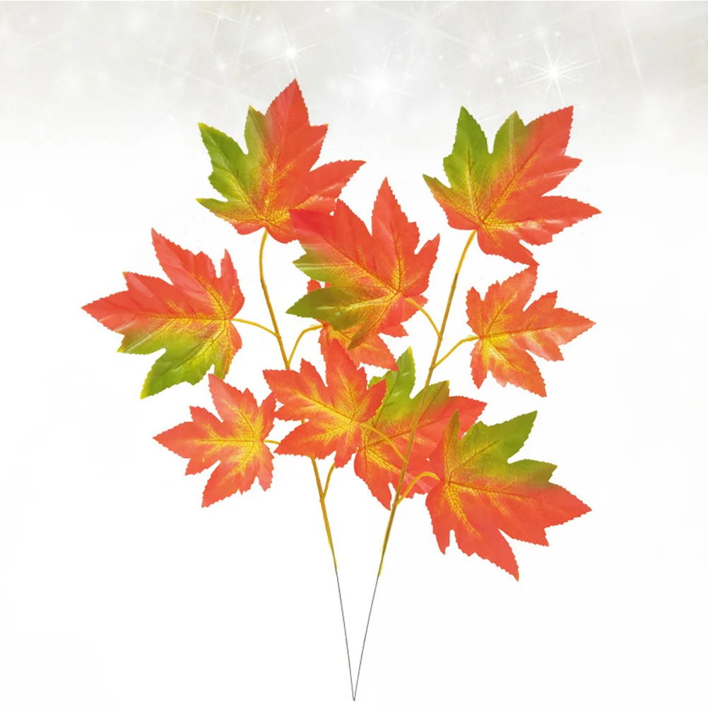

Leaf Fall Maple Leaves Decor Autumn Artificial Thanksgiving Table Decoration Harvest Simulated Red Wedding Rusticfavor Crafts