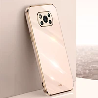 luxury 6d plating frame soft silicone case for xiaomi poco x3 pro nfc f3 f2m3 x 3 shockproof camera protection cover funda
