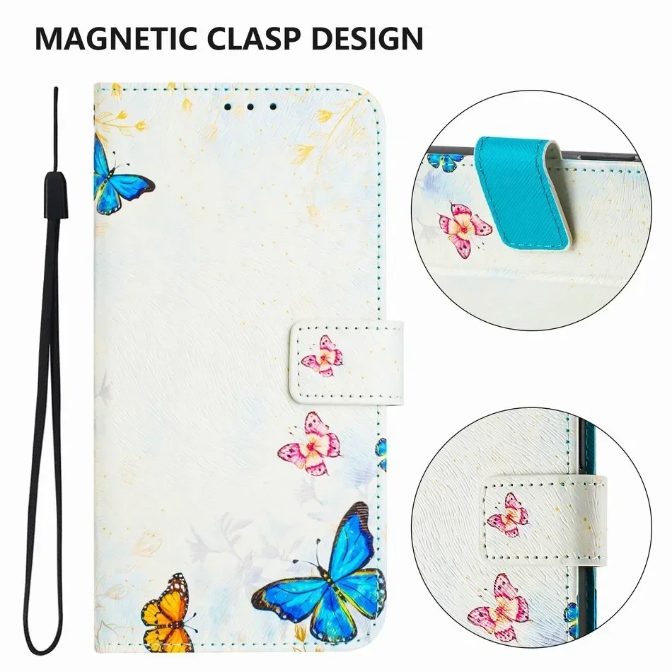Чехол Lovely Daisy Marble Painted для Samsung Galaxy A23 A24 A25 A30 A30S A31 A32 A33 A34 A35 A36 A40 5G Wallet Phone Cover # ENB