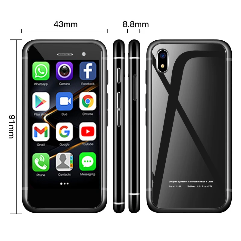 Super Mini Smartphone K15 2GB RAM 32GB ROM Android 7.0 1000mAh 4G LTE 5MP WiFi MP4 Music Portable Cell Phone