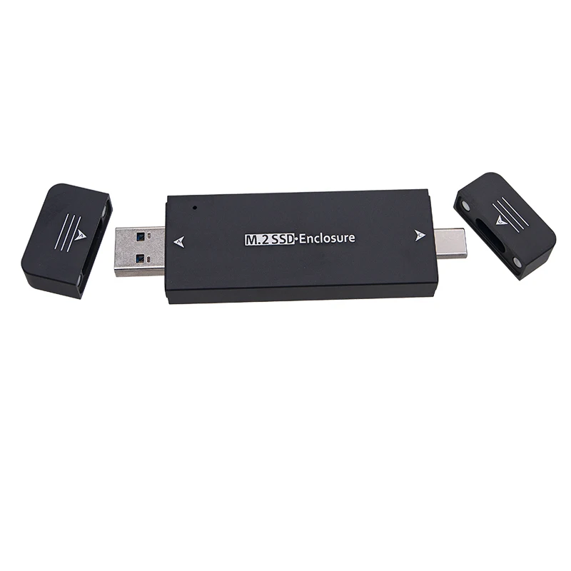 Двойной протокол USB3.1 Тип C M.2 SATA NVME корпус SSD адаптер USB чехол M2 внешний Box RTL9210B