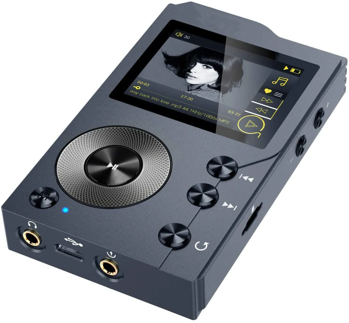 

HiFi MP3 Player Lossless High Resolution Digital Audio Music Player High-Res Portable Audio Player 32GB Memory Card Support 256G