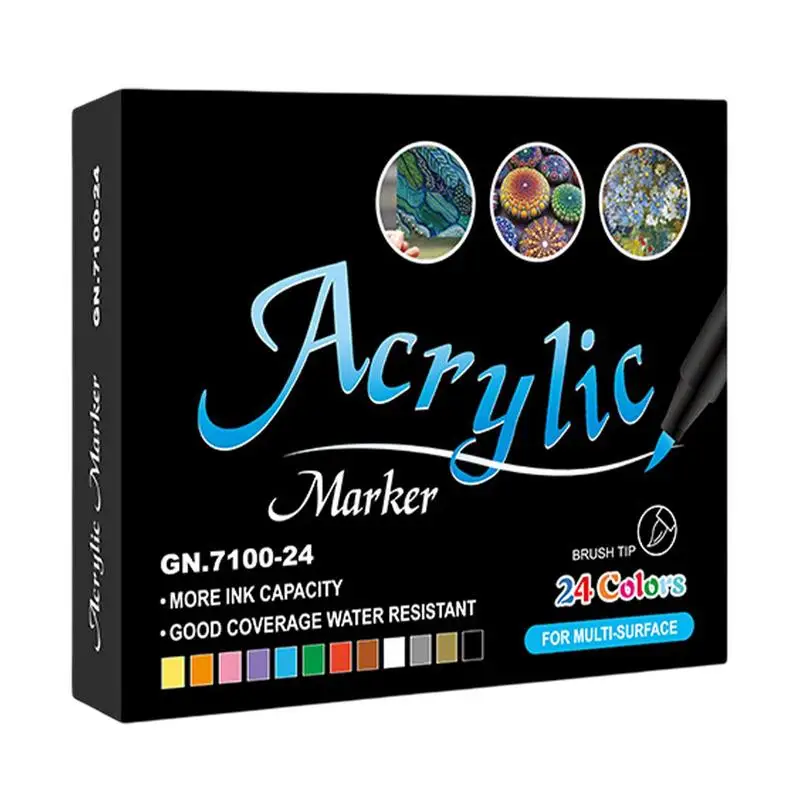

Acrylic Pens Acrylic Paint Markers Set Multi-Color Optional Craft Paint Pen For Rock Painting Fabric Glass Metal Paint And