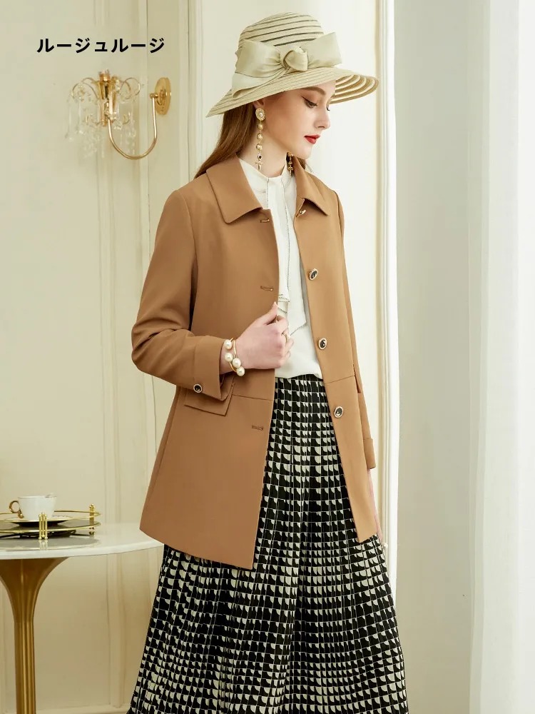 Универсальная верхняя одежда цвета хаки женская маленькая весенне-осенняя