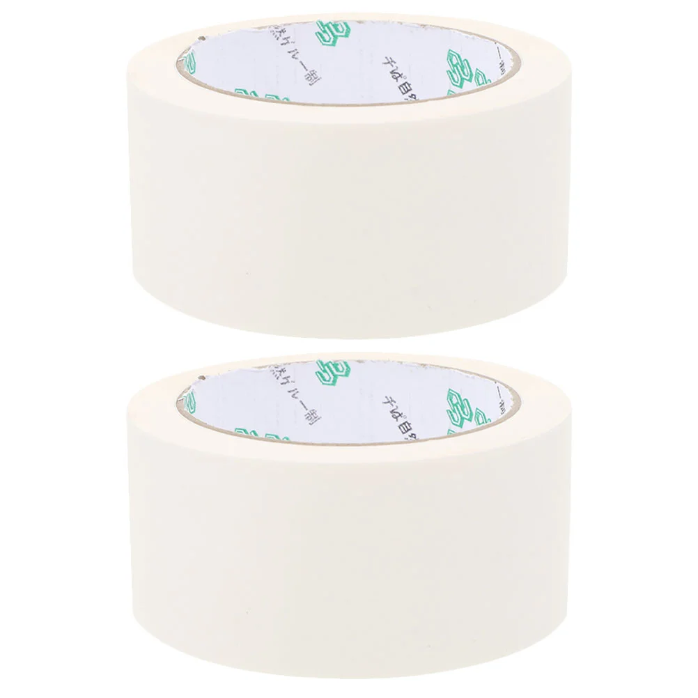 

2 Rolls Tape Heavy Duty Shipping Kraft Paper Seal The Box White Mailing Packing