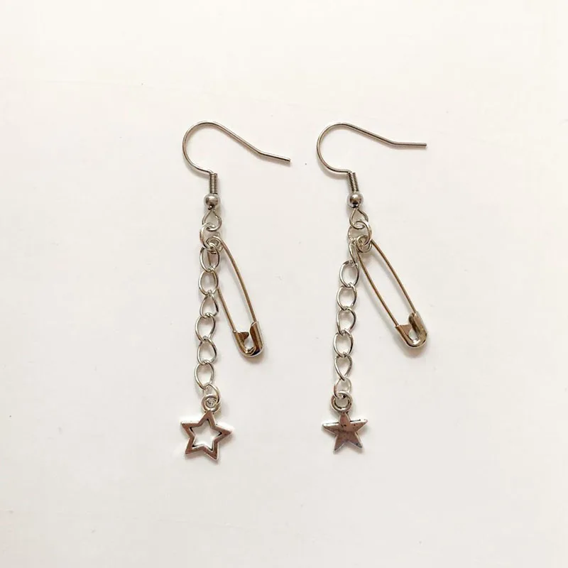 

Star earrings Personalized pin earrings Handmade earrings for women y2k
