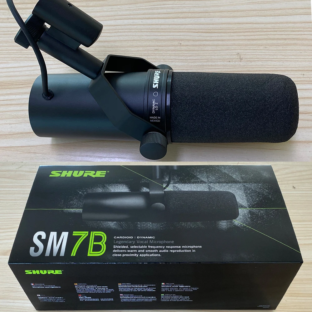 

SM7B Professional Cardioid Dynamic SM7B Microphone Studio Selectable Frequency Response Mic for Live Vocals Recording Performanc