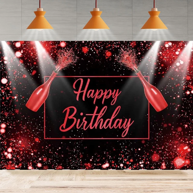 Бордовый блестящий фон для фотосъемки мужчин и женщин с шампанским боке блестки