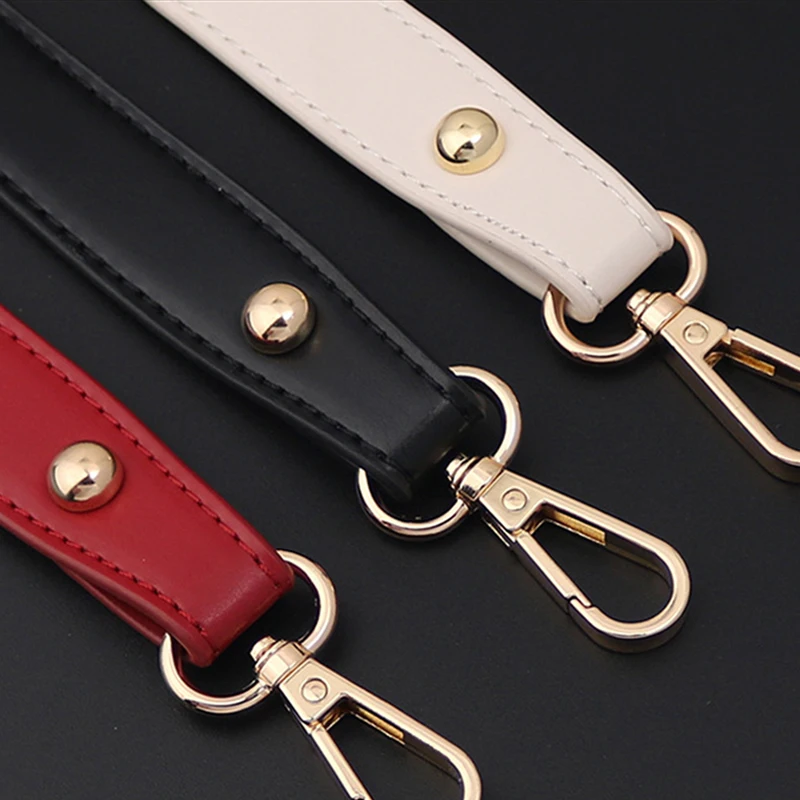 

PU Leather Bag Strap 27cm Replacement DIY Short Belt For Shoulder Bag 2.3cm Handbag Gold Plated Buckle Bag Accessories