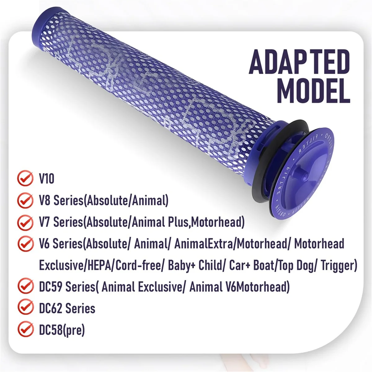 Сменный фильтр для Dyson V6 V7 V8 DC58 DC59 легко моющийся и прочный 965661-01