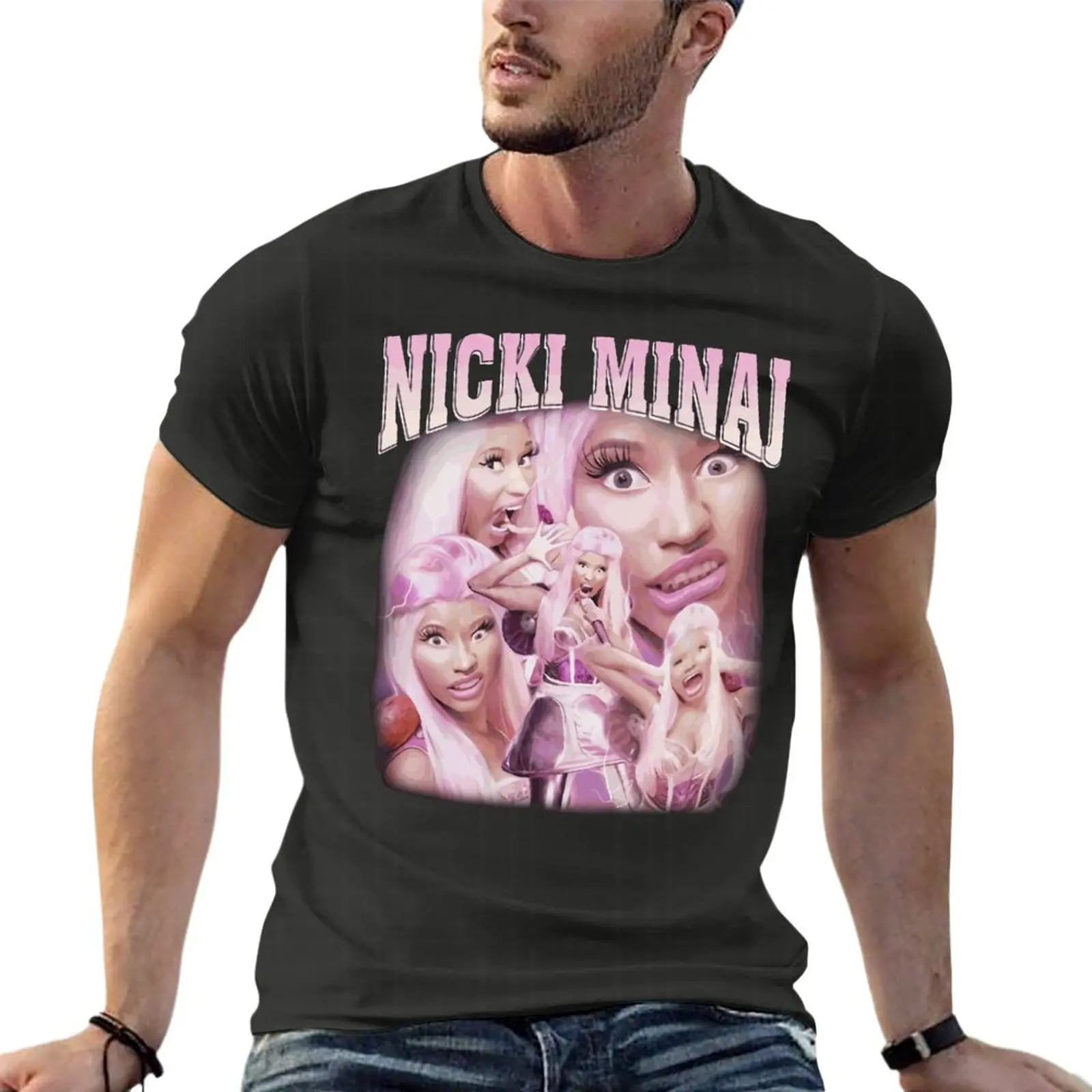

Nicki Minaj Rap Hip Hop Vintage Oversize T-Shirt Printed Mens Clothes 100% Cotton Streetwear Plus Size Top Tee